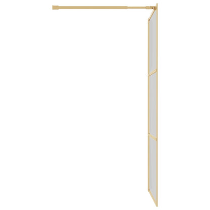 Divisória de chuveiro 115x195 cm vidro transparente ESG dourado