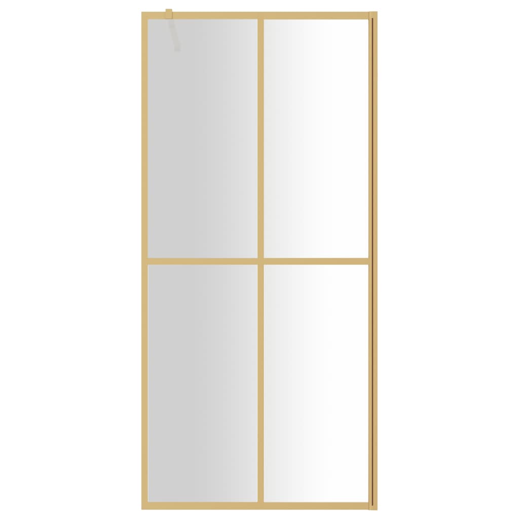 Divisória de chuveiro 80x195 cm vidro transparente ESG dourado