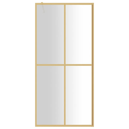 Divisória de chuveiro 80x195 cm vidro transparente ESG dourado