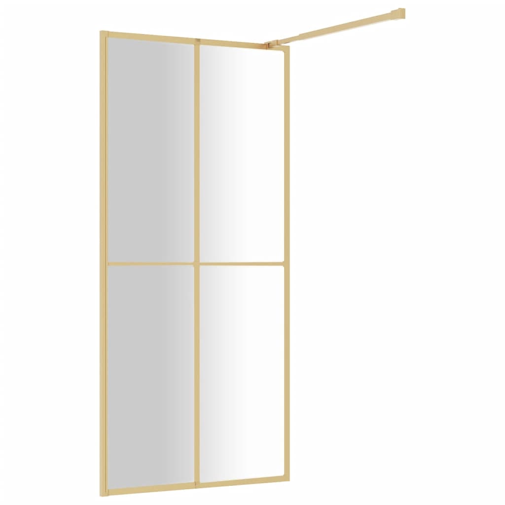 Divisória de chuveiro 80x195 cm vidro transparente ESG dourado