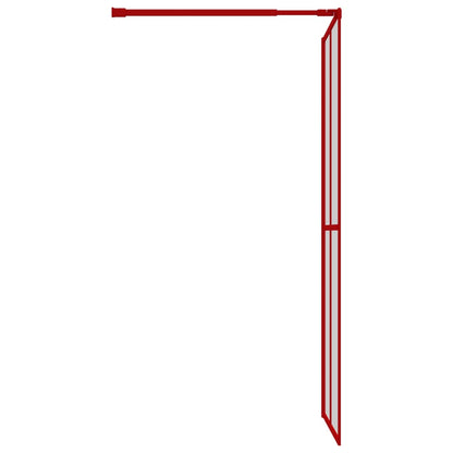 Divisória de chuveiro 90x195 cm vidro transparente ESG vermelho