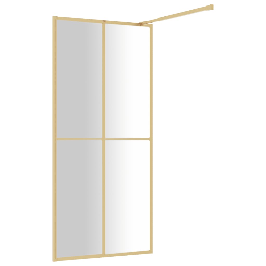 Divisória de chuveiro 90x195 cm vidro transparente ESG dourado