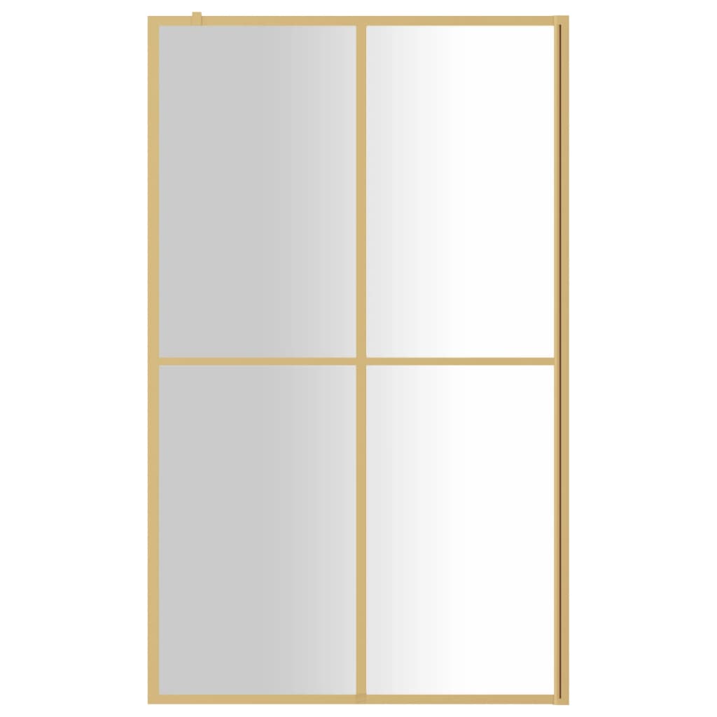 Divisória de chuveiro 118x195 cm vidro transparente ESG dourado