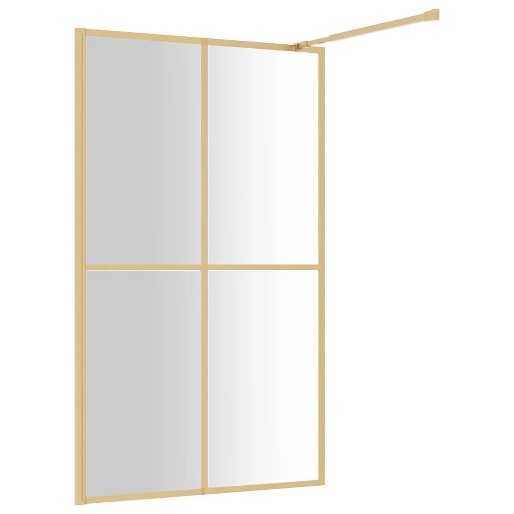 Divisória de chuveiro 118x195 cm vidro transparente ESG dourado