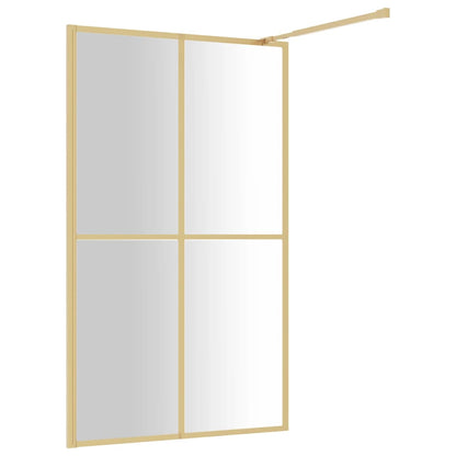 Divisória de chuveiro 118x195 cm vidro transparente ESG dourado