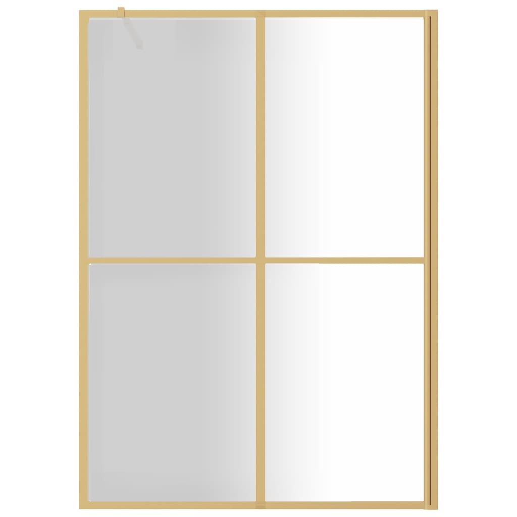 Divisória de chuveiro 140x195 cm vidro transparente ESG dourado