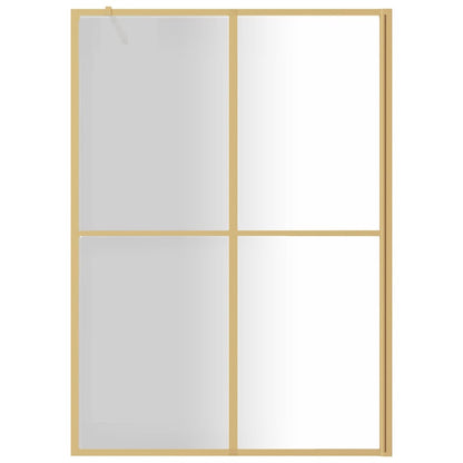 Divisória de chuveiro 140x195 cm vidro transparente ESG dourado