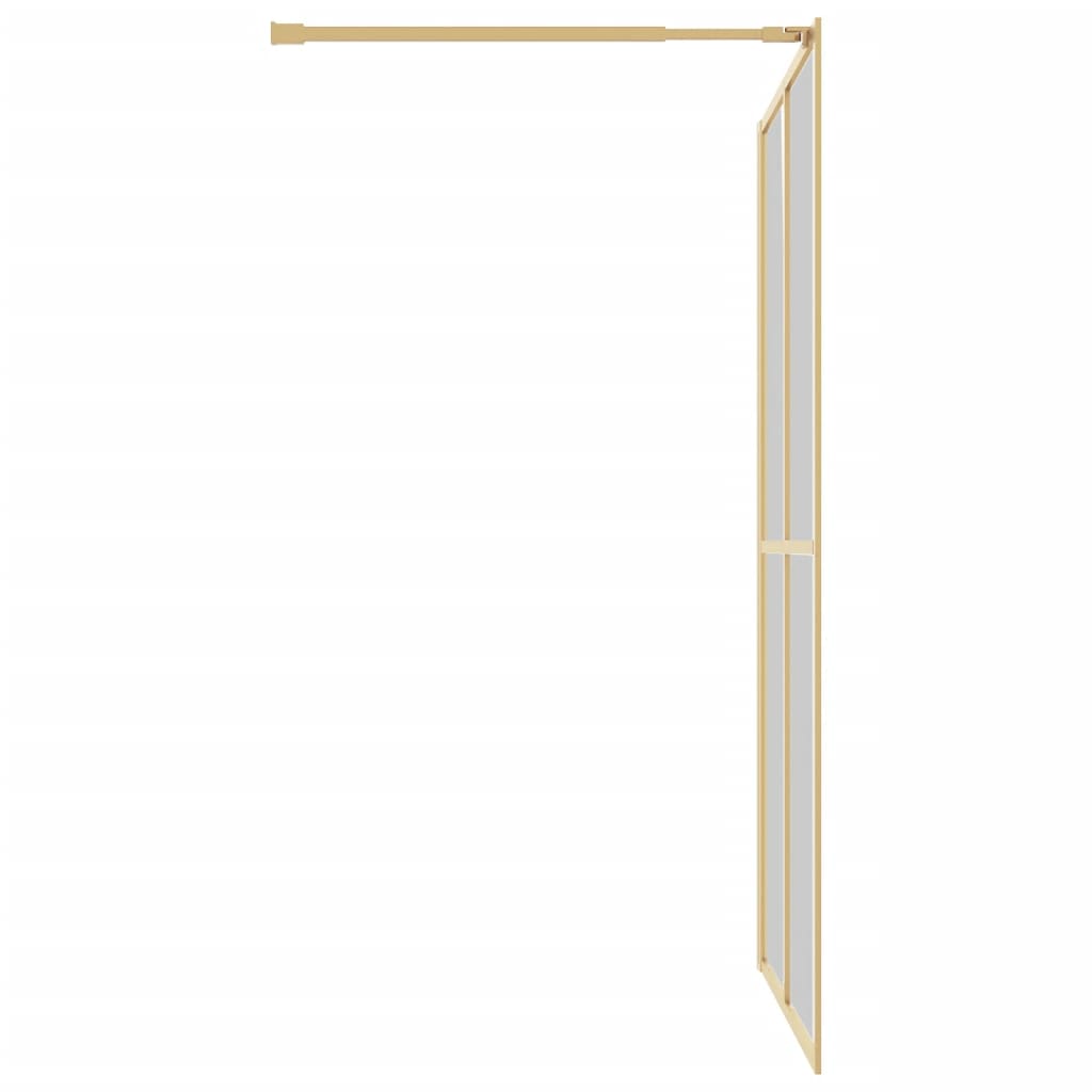 Divisória de chuveiro 140x195 cm vidro transparente ESG dourado