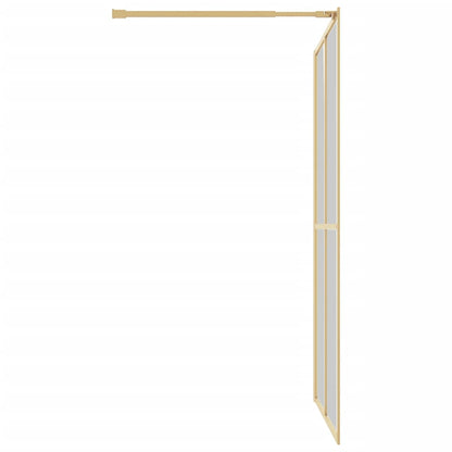 Divisória de chuveiro 140x195 cm vidro transparente ESG dourado