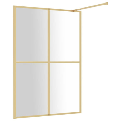 Divisória de chuveiro 140x195 cm vidro transparente ESG dourado