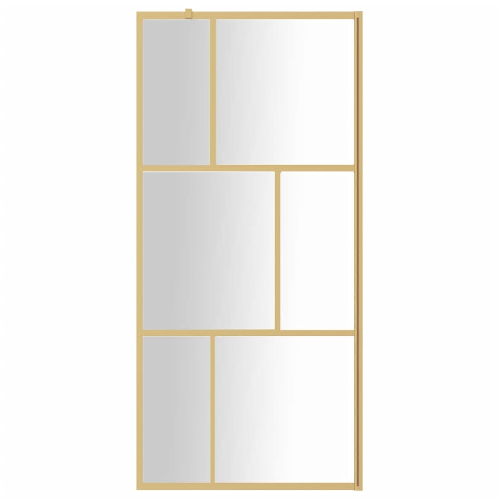 Divisória de chuveiro 80x195 cm vidro transparente ESG dourado