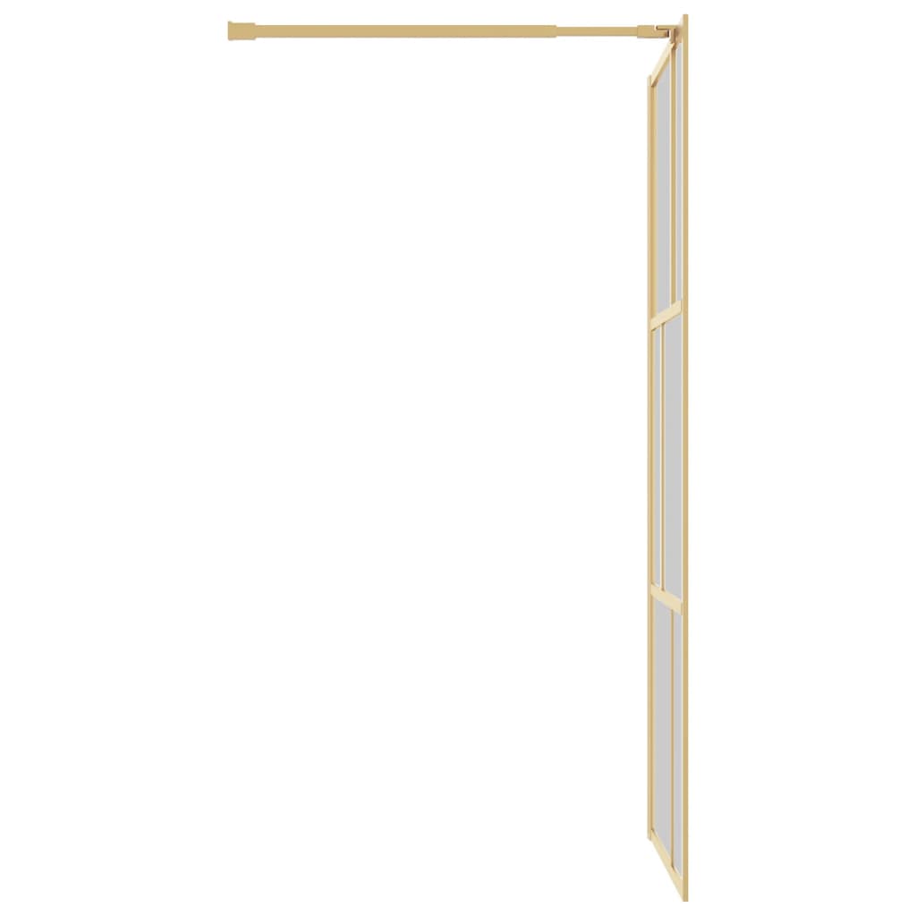 Divisória de chuveiro 80x195 cm vidro transparente ESG dourado