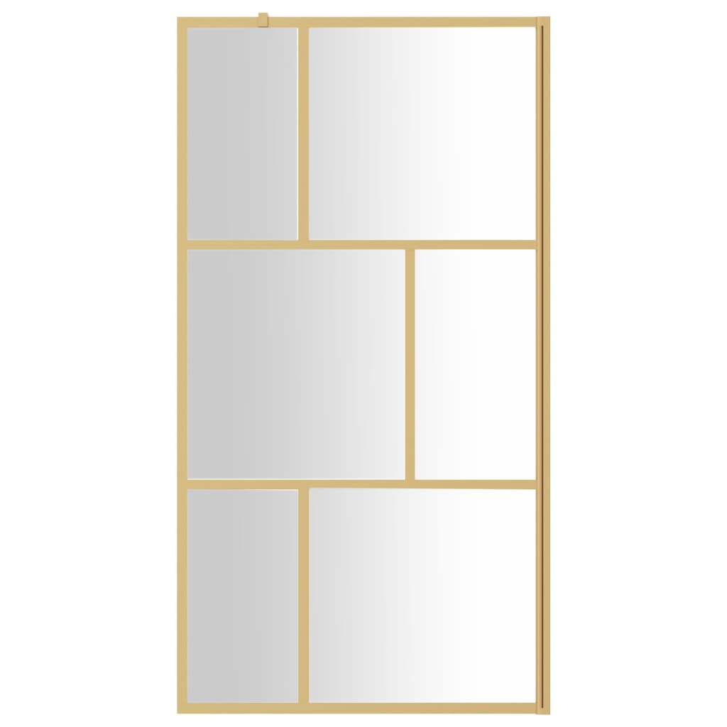 Divisória de chuveiro 100x195 cm vidro transparente ESG dourado