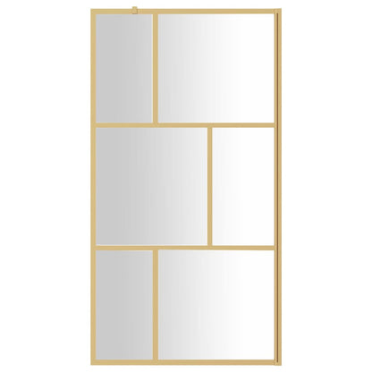 Divisória de chuveiro 100x195 cm vidro transparente ESG dourado