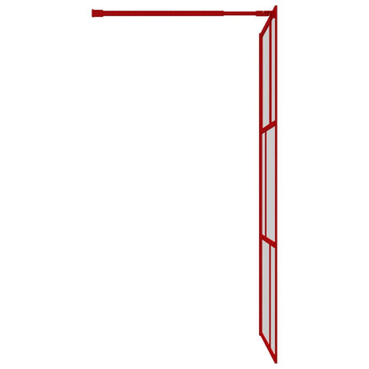 Divisória de chuveiro 115x195cm vidro transparente ESG vermelho