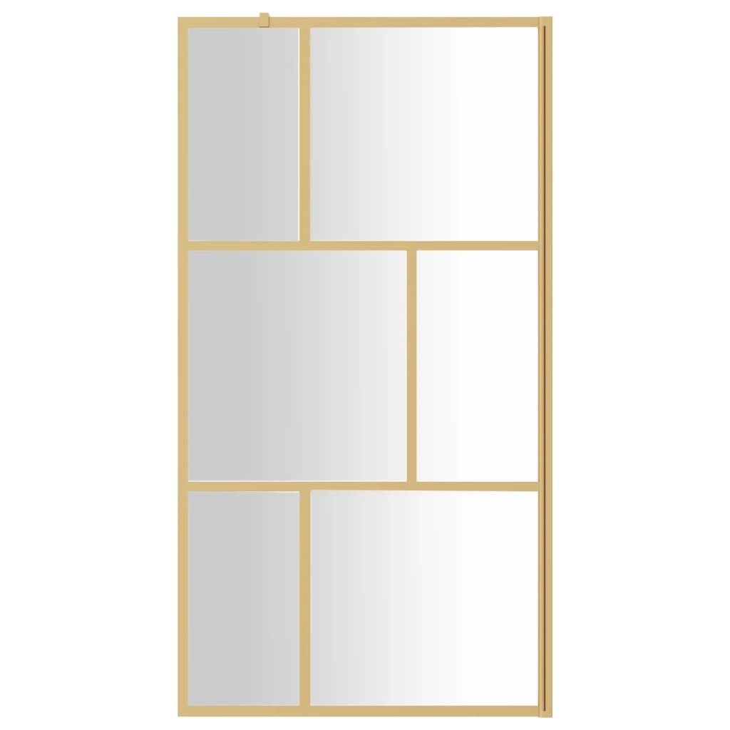 Divisória de chuveiro 115x195 cm vidro transparente ESG dourado