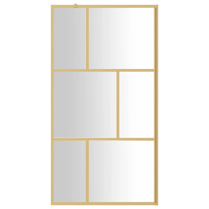 Divisória de chuveiro 115x195 cm vidro transparente ESG dourado