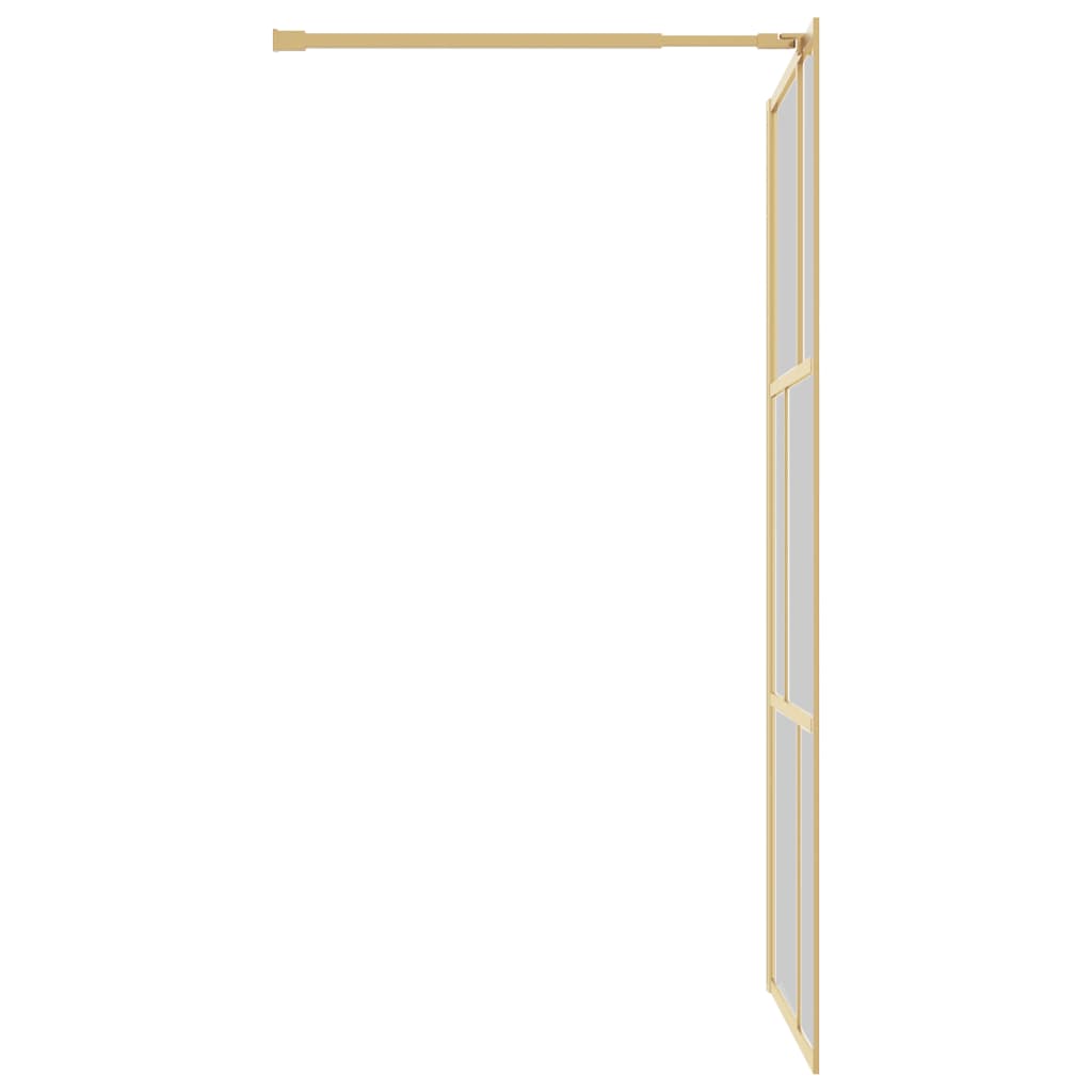 Divisória de chuveiro 115x195 cm vidro transparente ESG dourado