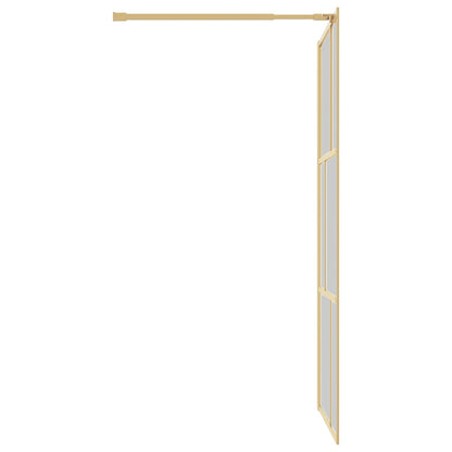 Divisória de chuveiro 115x195 cm vidro transparente ESG dourado