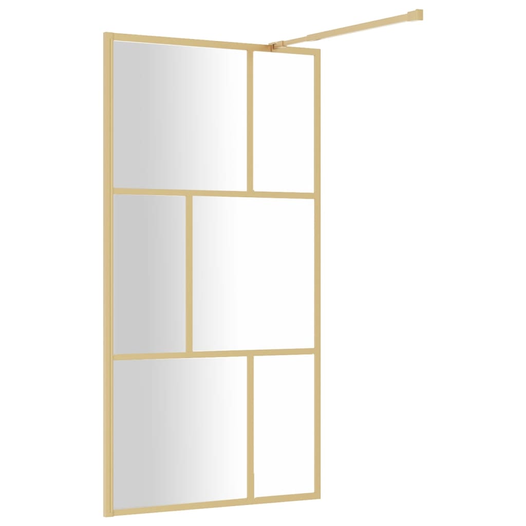 Divisória de chuveiro 115x195 cm vidro transparente ESG dourado