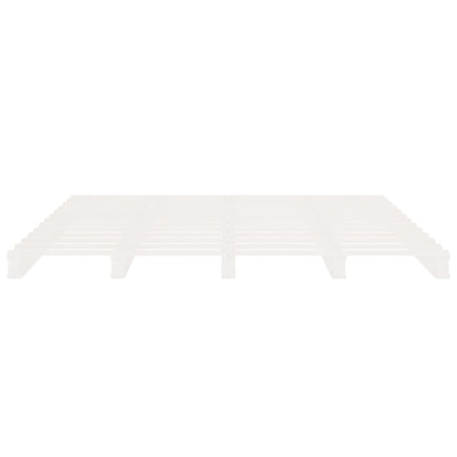 Estrutura cama pequena de casal 120x190 cm pinho maciço branco