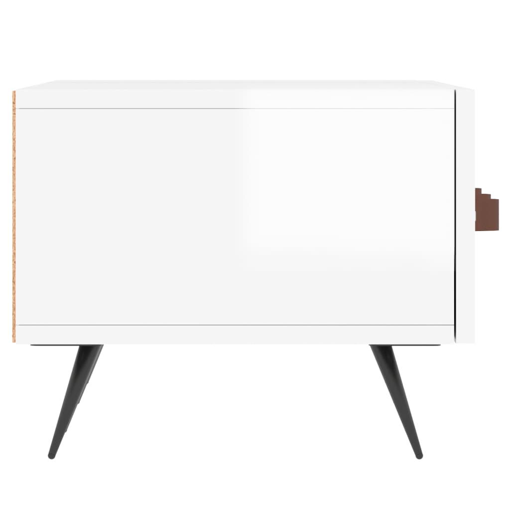 Móvel de TV 150x36x30 cm derivados de madeira branco brilhante