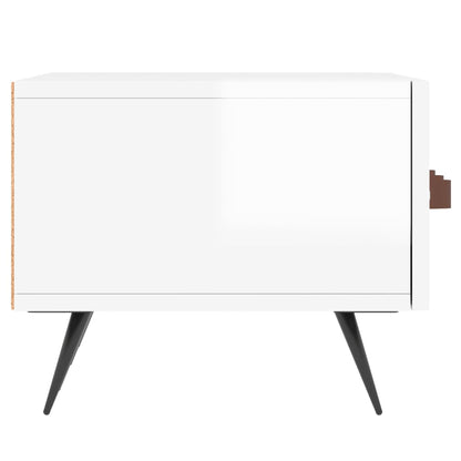 Móvel de TV 150x36x30 cm derivados de madeira branco brilhante