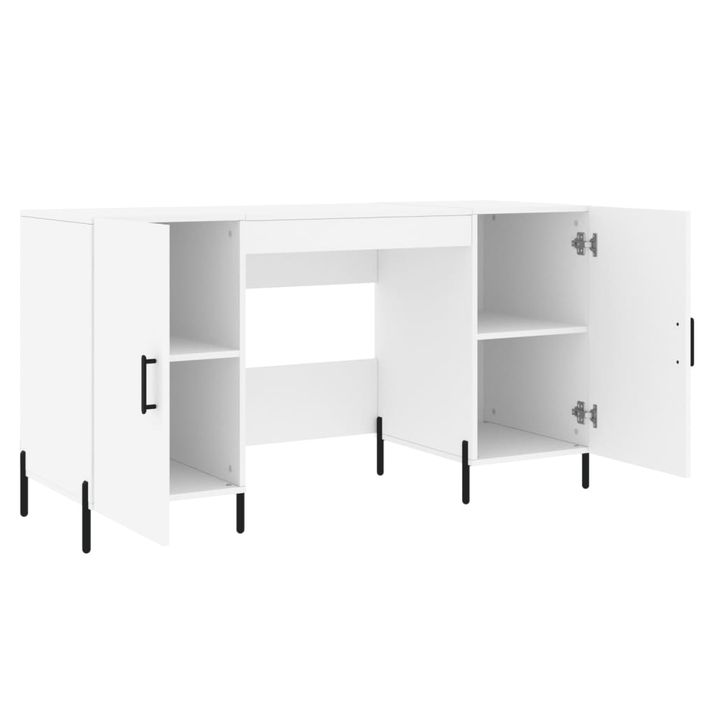 Secretária Root com 2 Portas de 140 cm - Branco - Design Nórdico