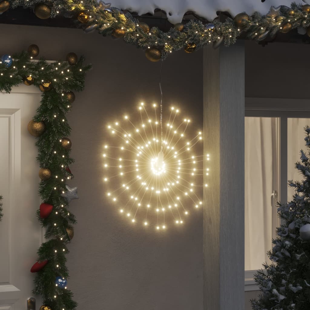 Conjunto de 2 Iluminações Estrelares com 140 LEDs - Branco Quente