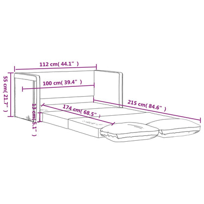 Sofá-cama sem pés 112x174x55 cm tecido verde-escuro