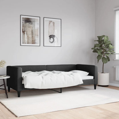 Sofá-cama 80x200 cm tecido preto