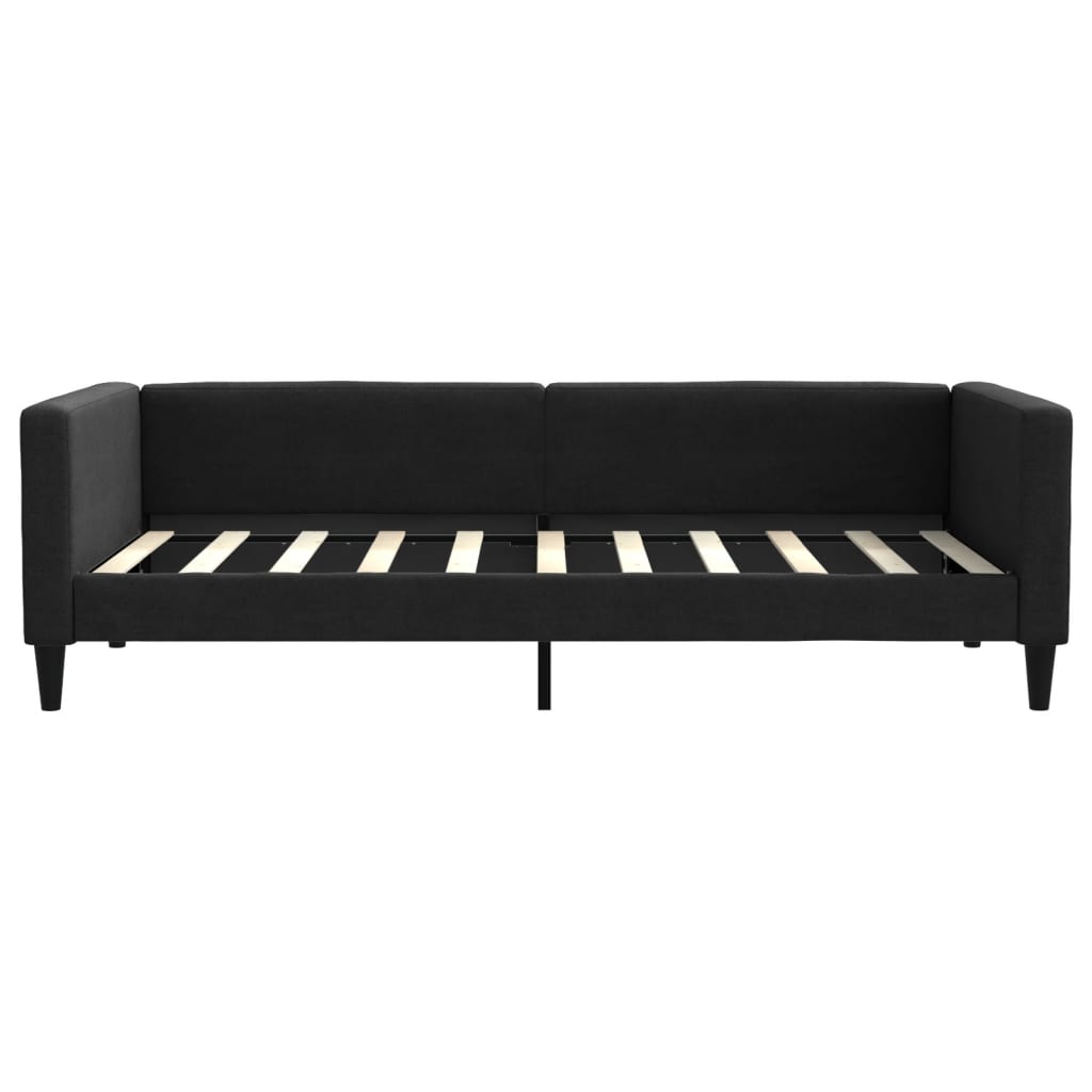 Sofá-cama 90x190 cm tecido preto