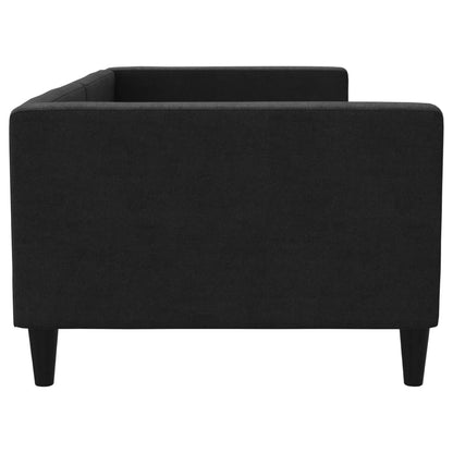 Sofá-cama 90x190 cm tecido preto