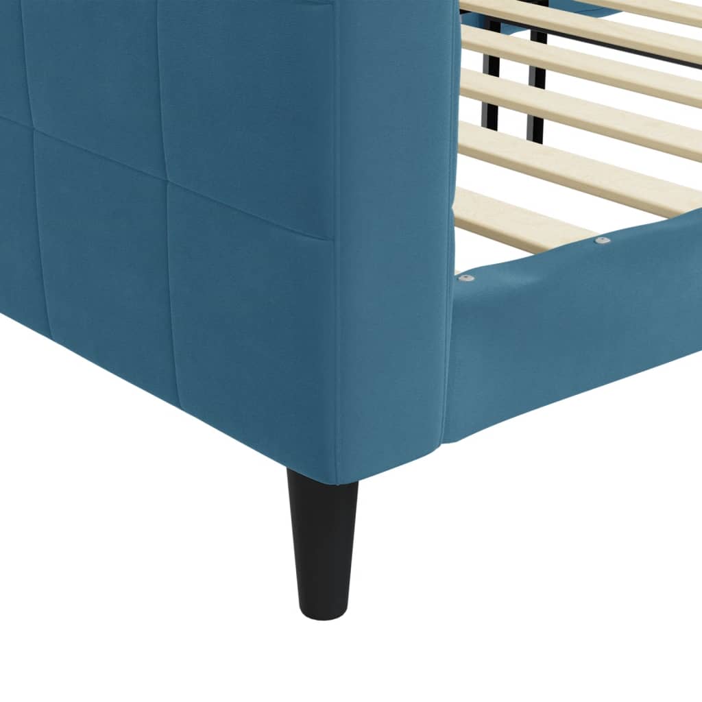 Sofá-cama 80x200 cm veludo azul