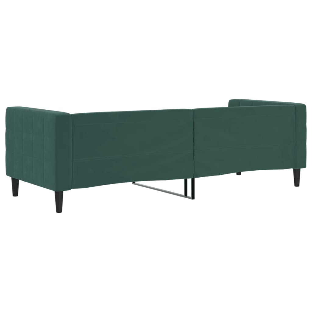 Sofá-cama 80x200 cm veludo verde-escuro