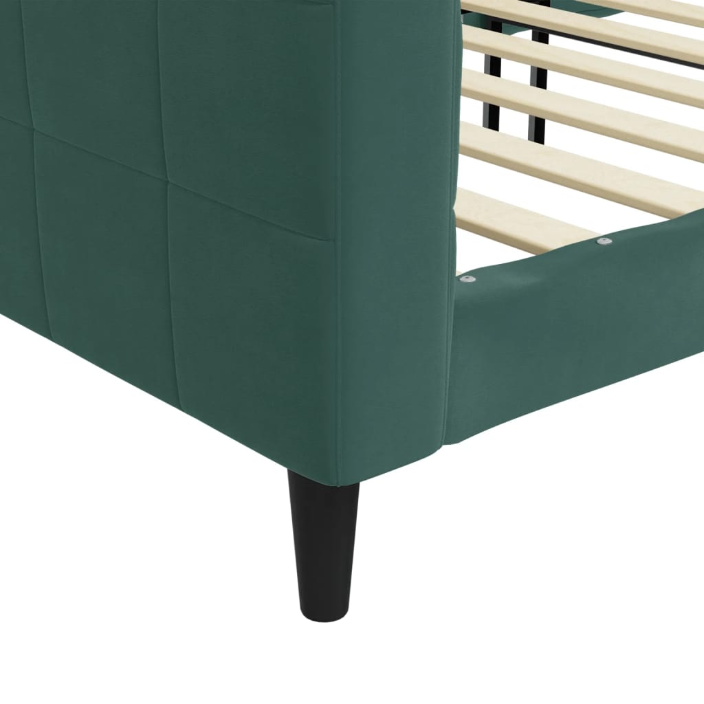 Sofá-cama 80x200 cm veludo verde-escuro