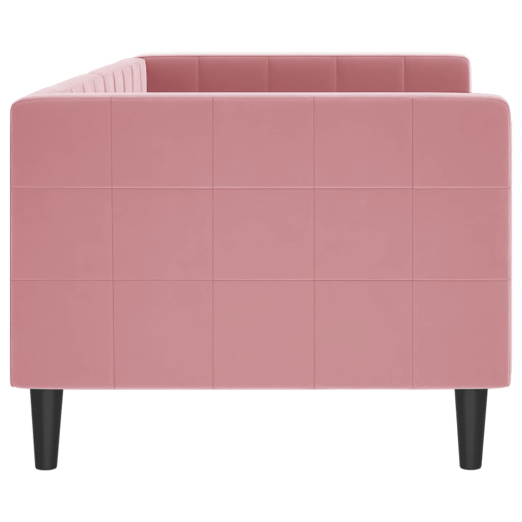 Sofá-cama 80x200 cm veludo rosa