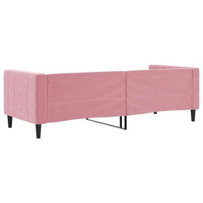 Sofá-cama 80x200 cm veludo rosa