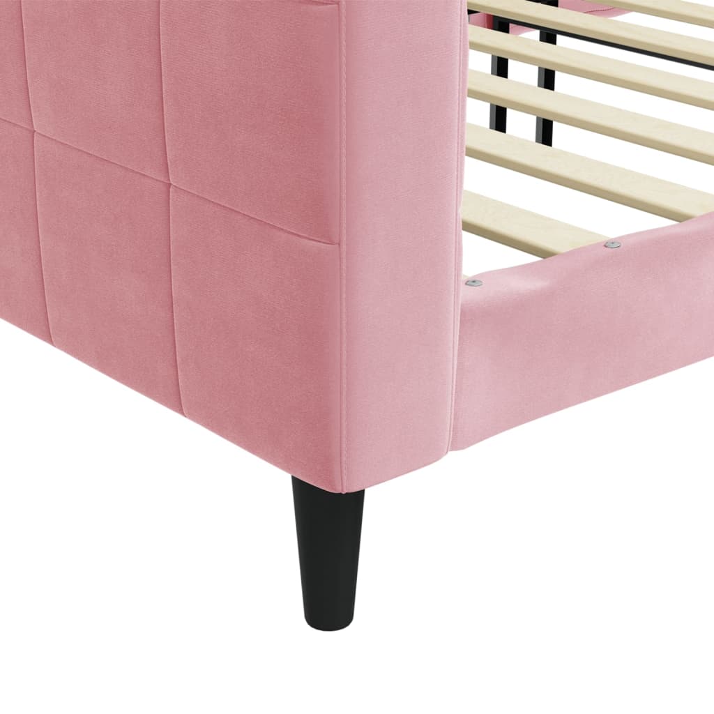 Sofá-cama 80x200 cm veludo rosa