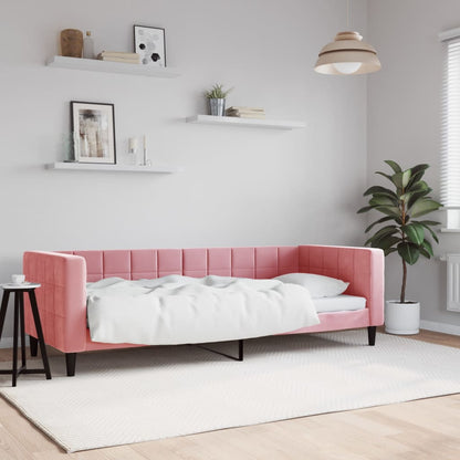 Sofá-cama 80x200 cm veludo rosa