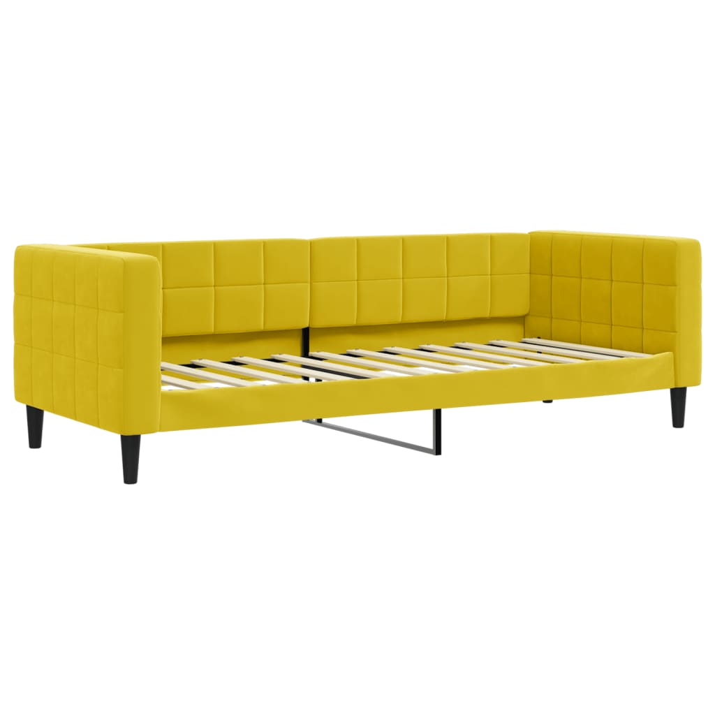 Sofá-cama 80x200 cm veludo amarelo