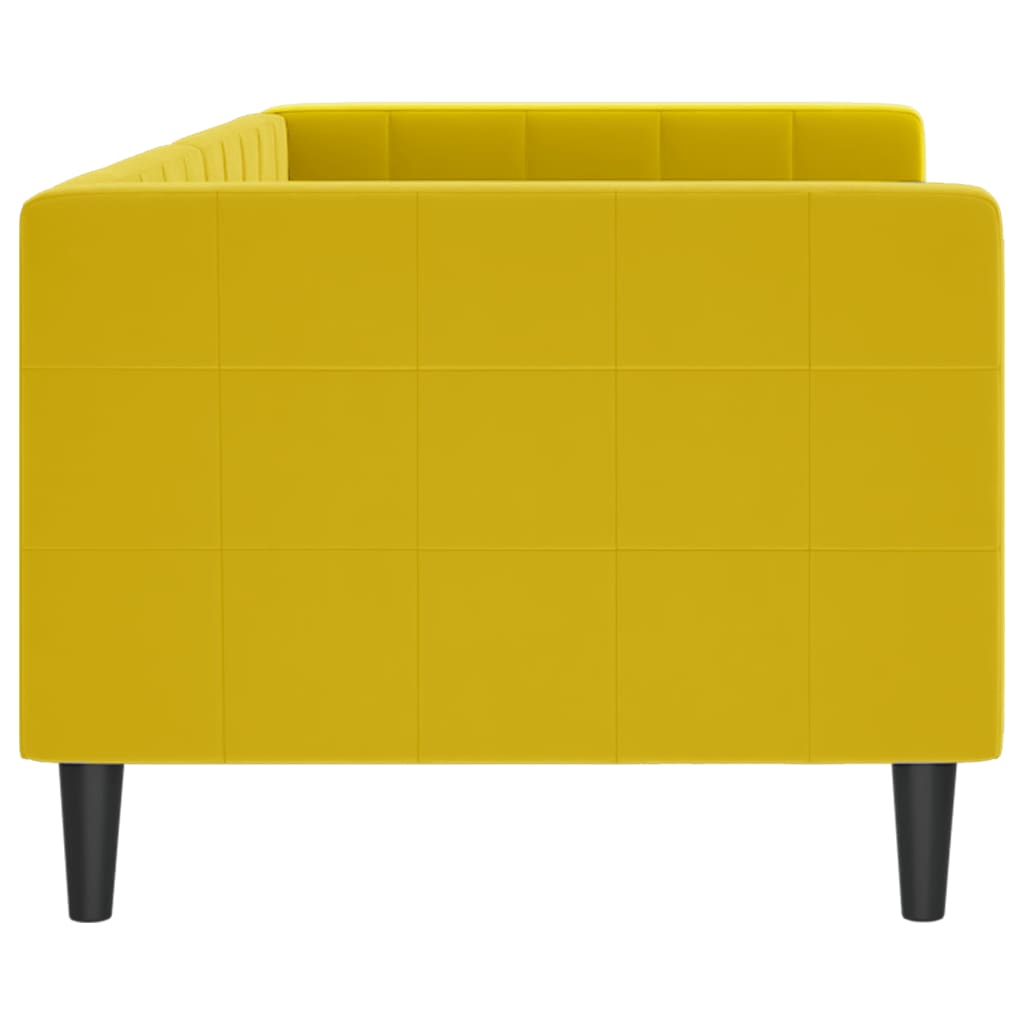 Sofá-cama 80x200 cm veludo amarelo