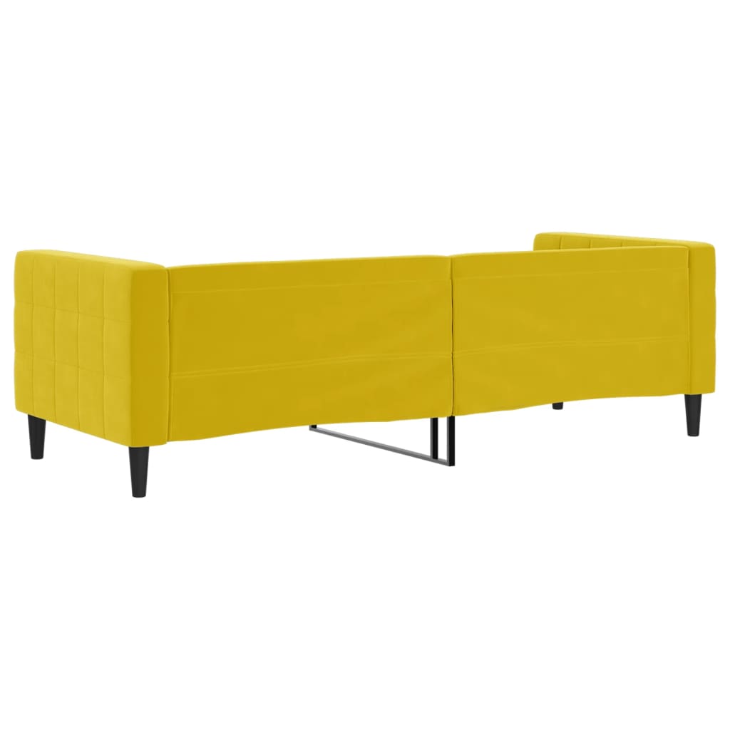 Sofá-cama 80x200 cm veludo amarelo