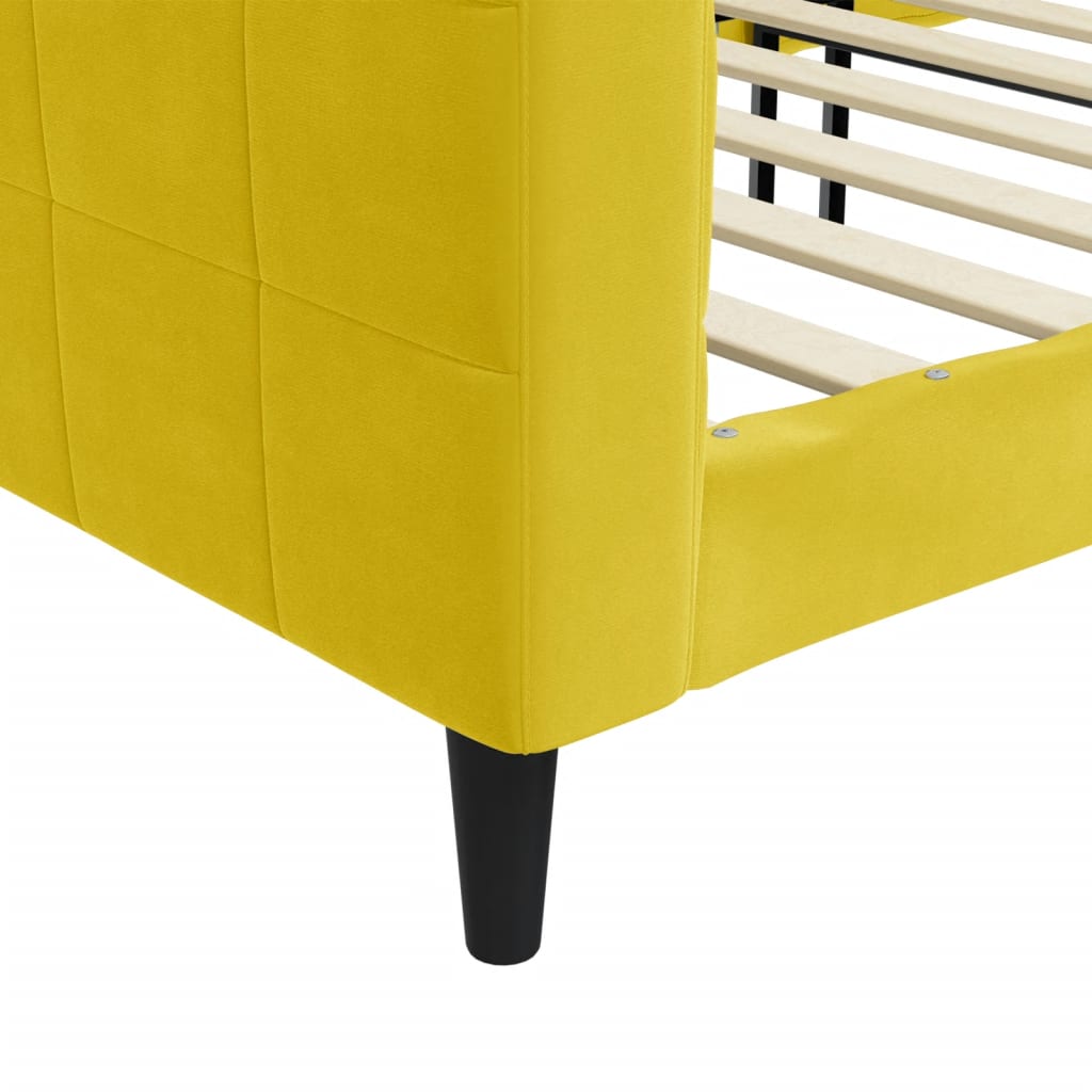 Sofá-cama 80x200 cm veludo amarelo