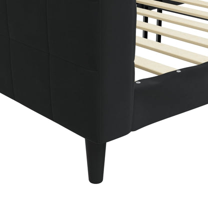 Sofá-cama 90x200 cm veludo preto