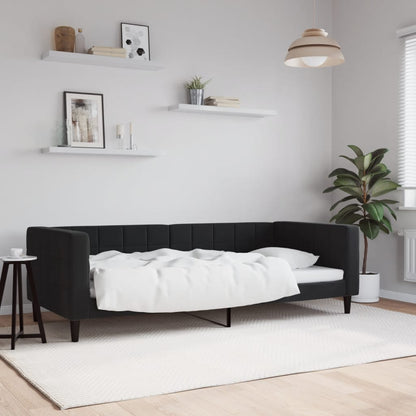 Sofá-cama 90x200 cm veludo preto