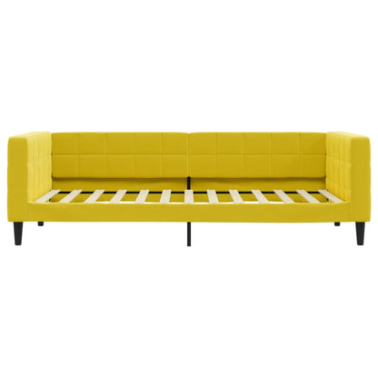 Sofá-cama 90x200 cm veludo amarelo