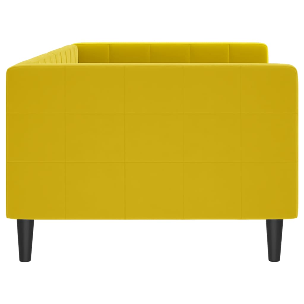 Sofá-cama 90x200 cm veludo amarelo