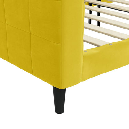 Sofá-cama 90x200 cm veludo amarelo