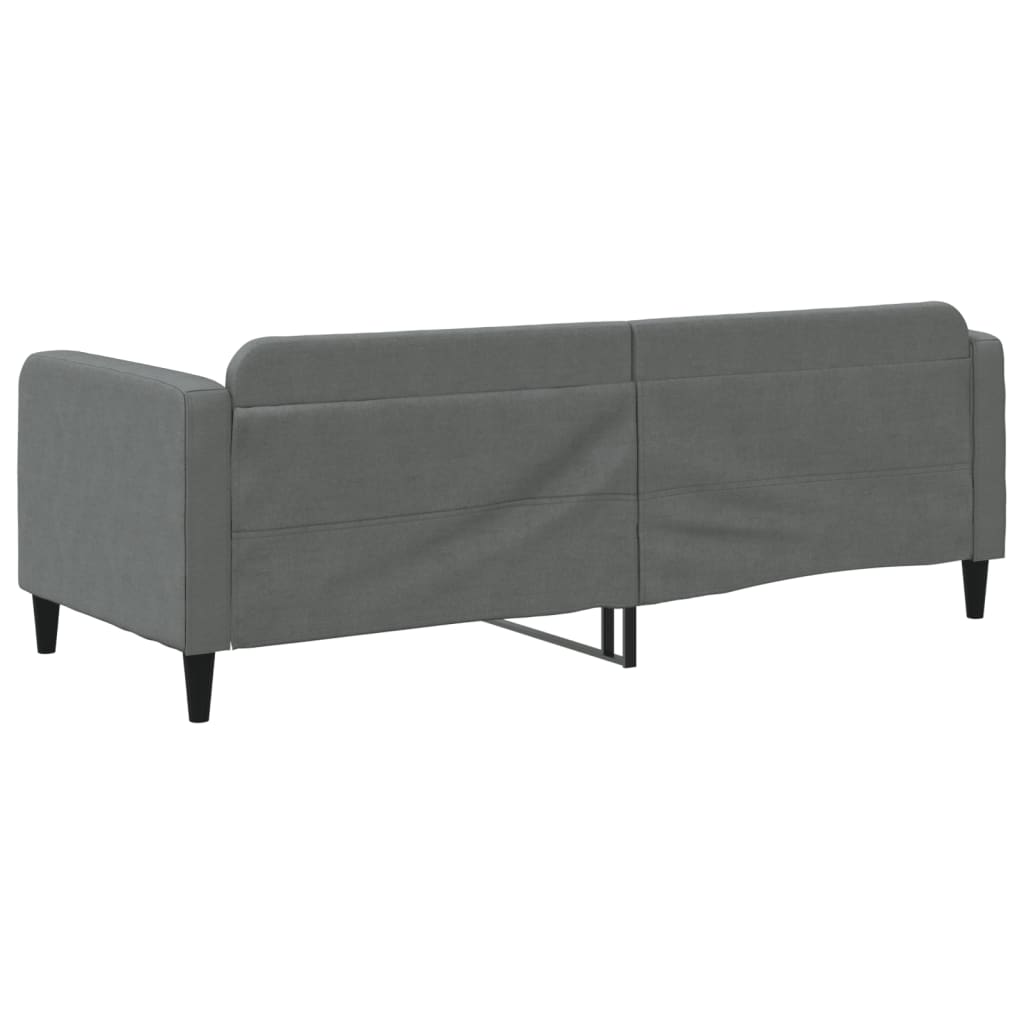 Sofá-cama 80x200 cm tecido cinzento-escuro